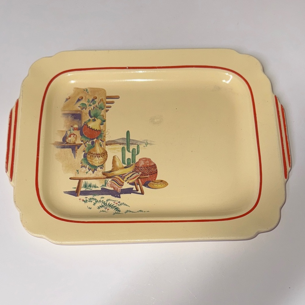 Homer Laughlin Mexicana Hacienda Riviera Serving Platter Pottery 11.5"